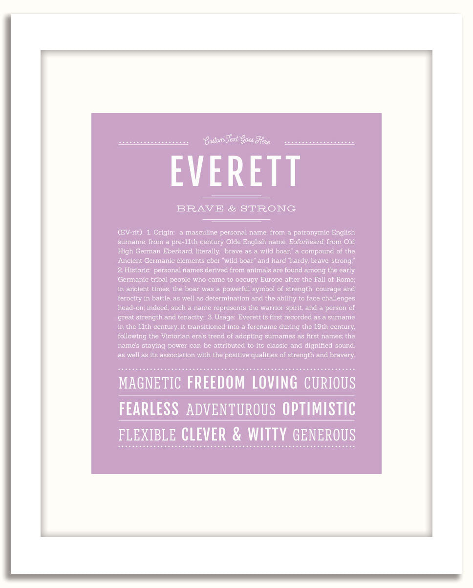 Frame Options | Lilac | White Frame, Matted