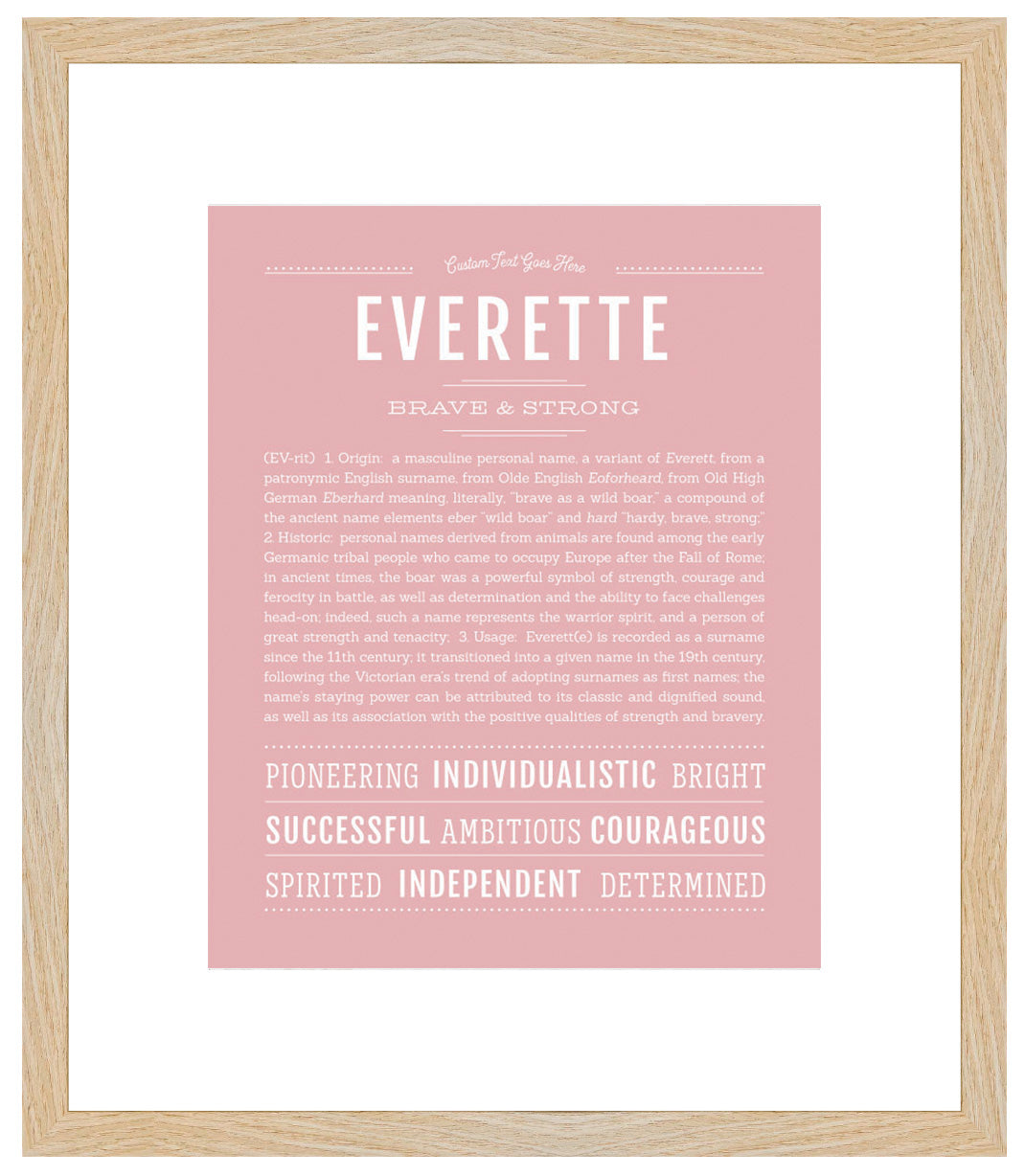 Frame Options | Dusty Rose | Maple Frame, Matted