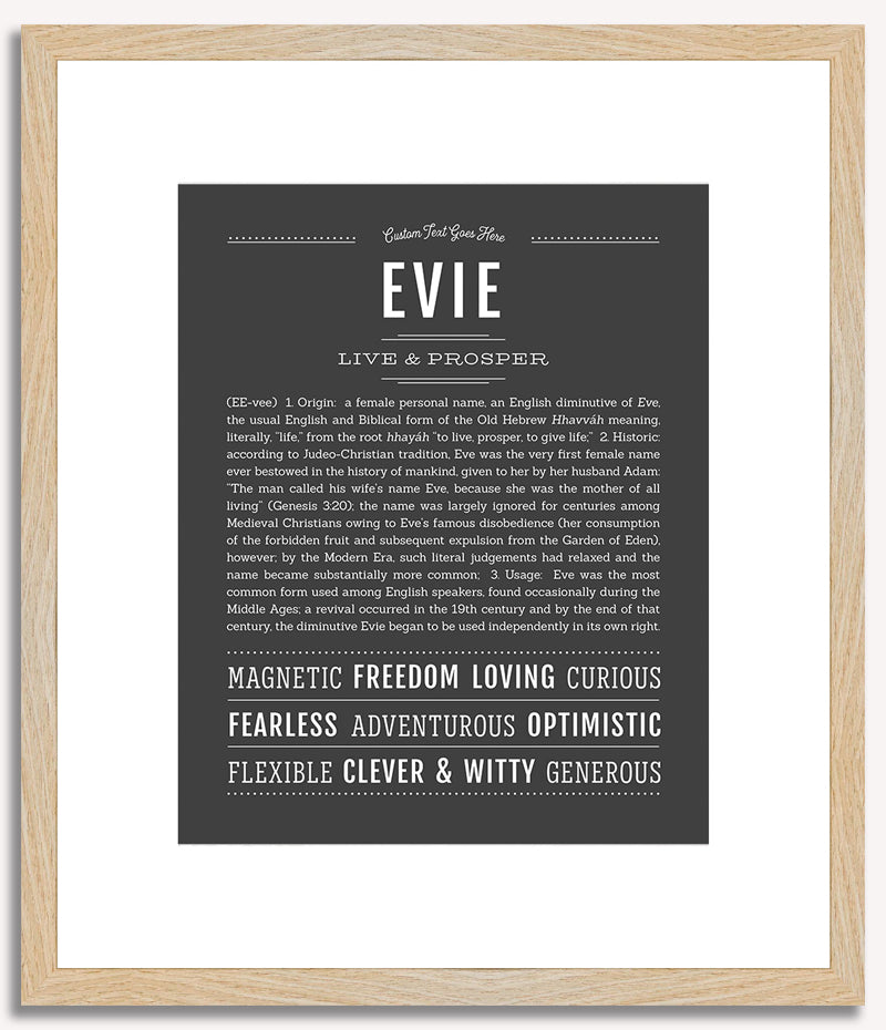 Evie | Name Art Print