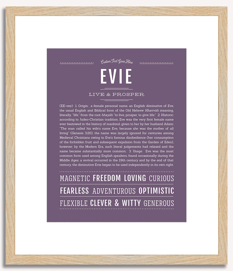 Evie | Name Art Print