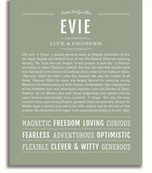 Evie | Name Art Print – Name Stories