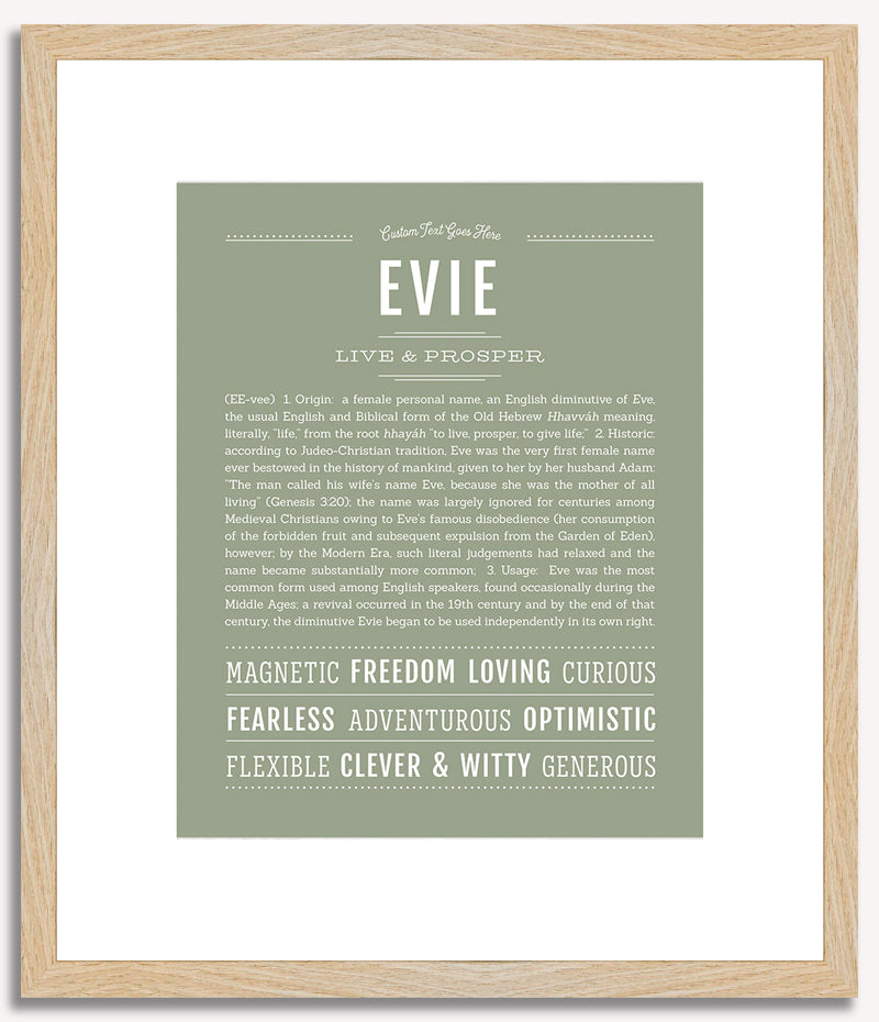 Evie | Name Art Print