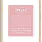 Evynne | Name Art Print