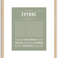 Evynne | Name Art Print