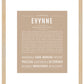 Evynne | Name Art Print