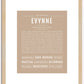 Evynne | Name Art Print