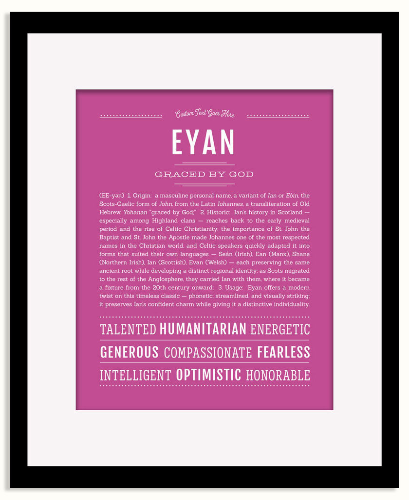 Frame Options | Dark Pink | Black Frame, Matted
