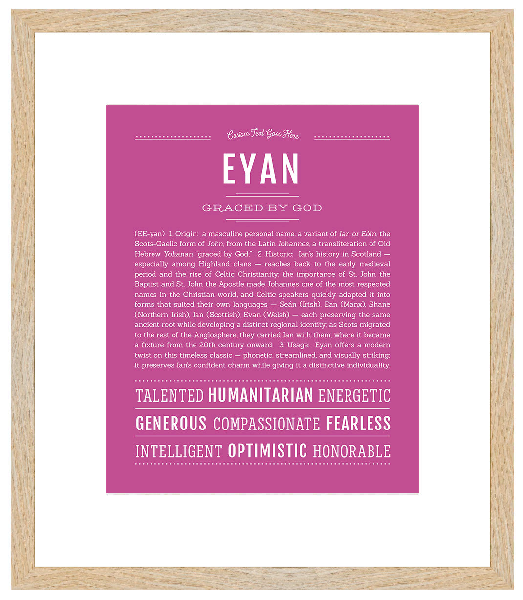 Frame Options | Dark Pink | Maple Frame, Matted