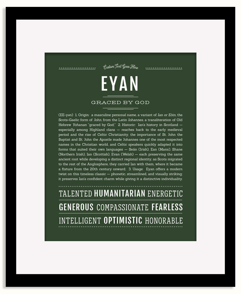 Frame Options | Deep Forest | Black Frame, Matted
