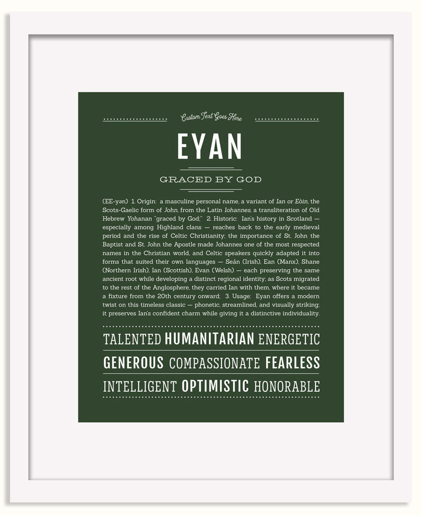 Frame Options | Deep Forest | White Frame, Matted