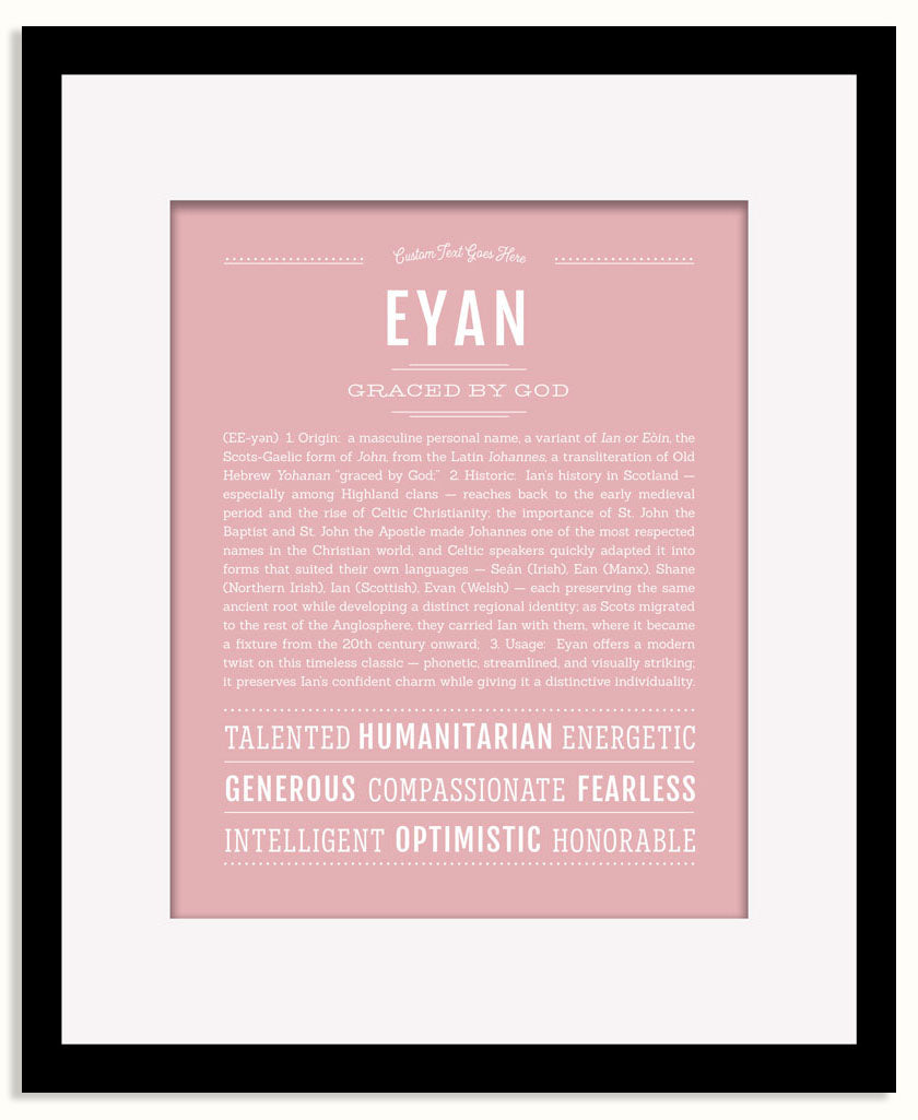 Frame Options | Dusty Rose | Black Frame, Matted