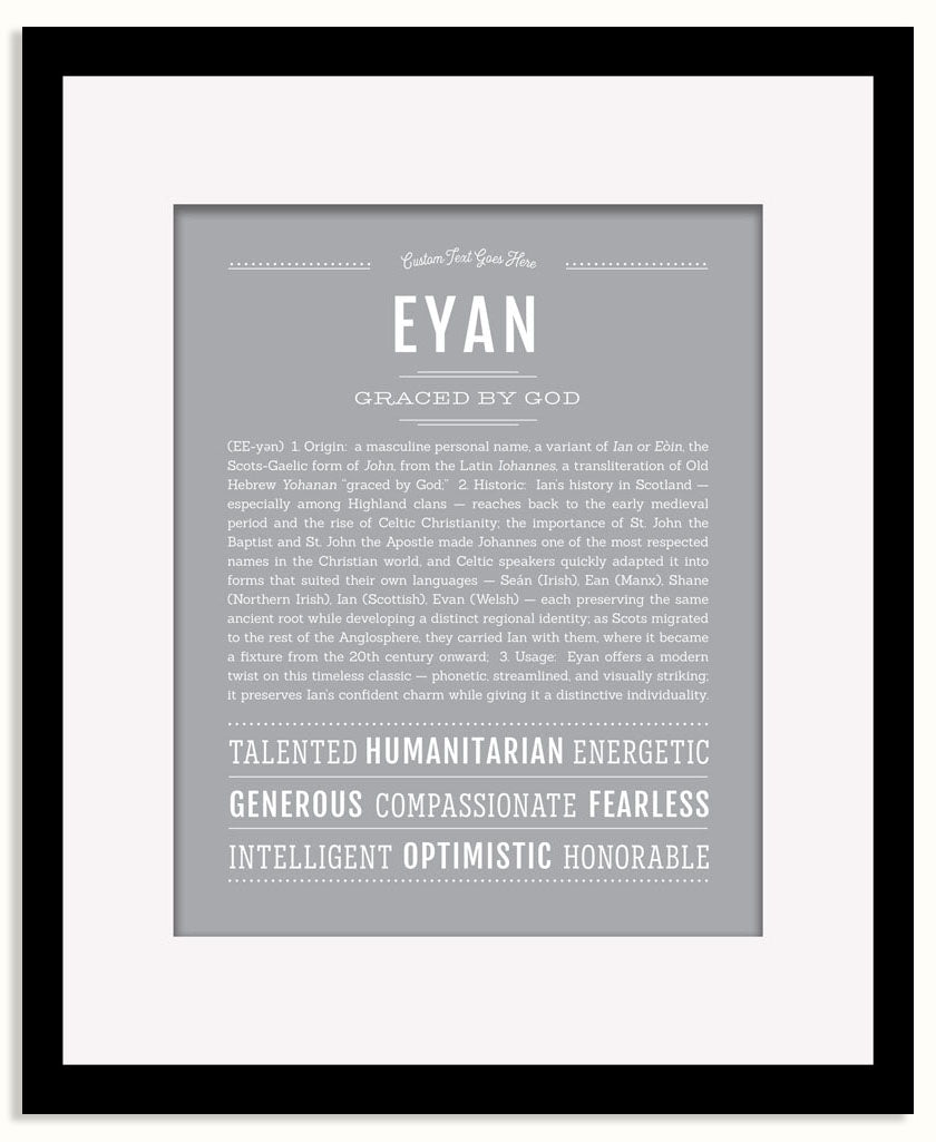 Frame Options | Light Gray | Black Frame, Matted