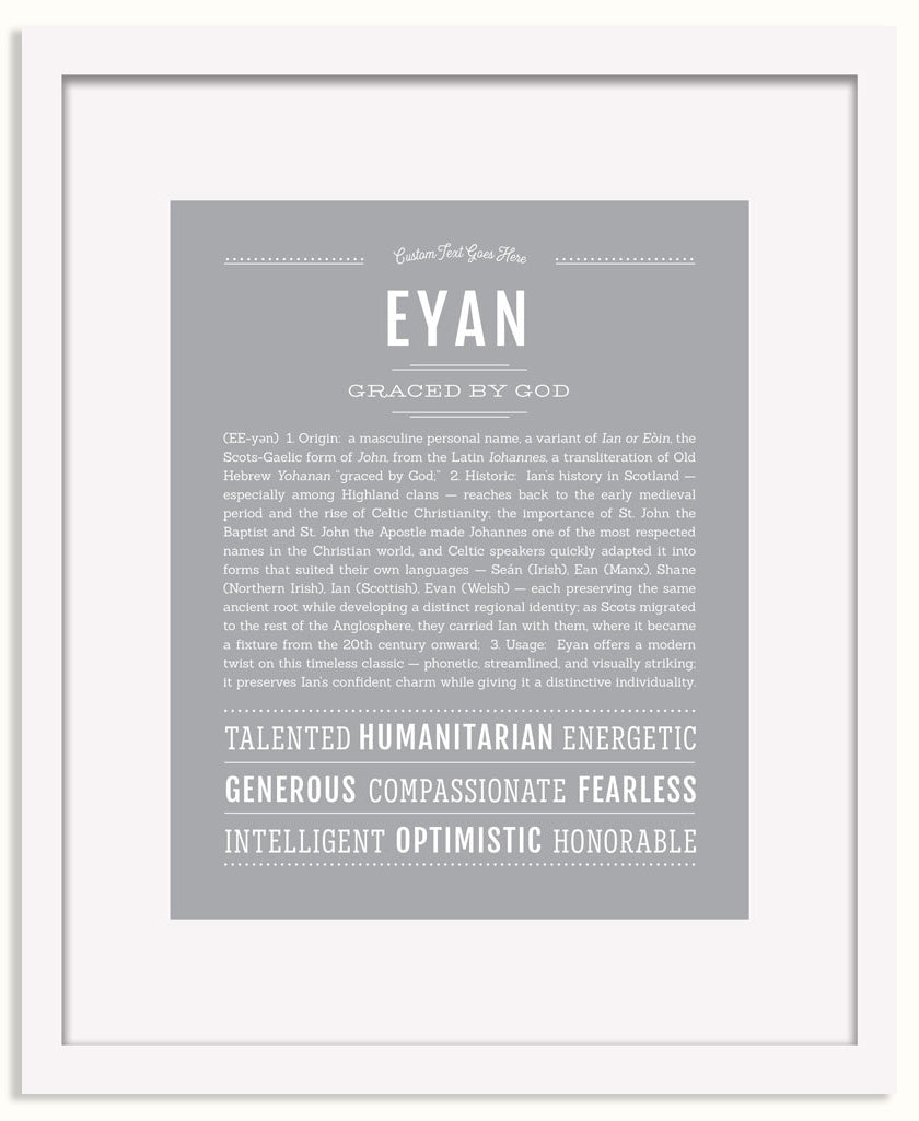 Frame Options | Light Gray | White Frame, Matted