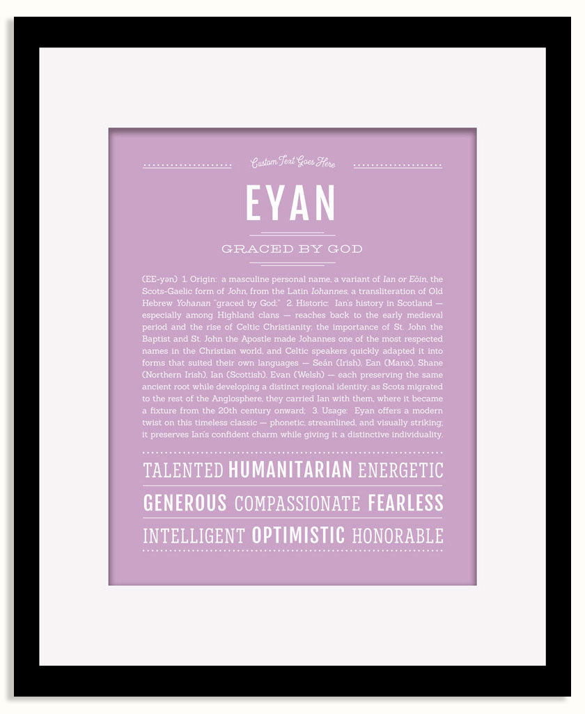 Frame Options | Lilac | Black Frame, Matted