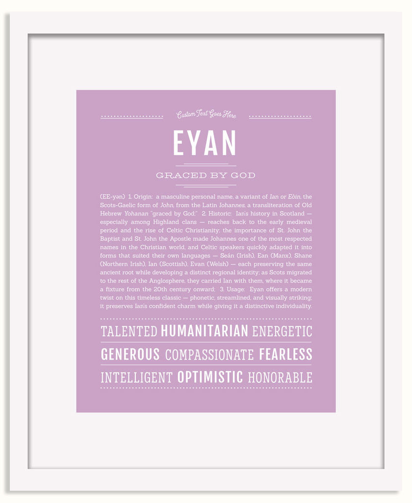 Frame Options | Lilac | White Frame, Matted