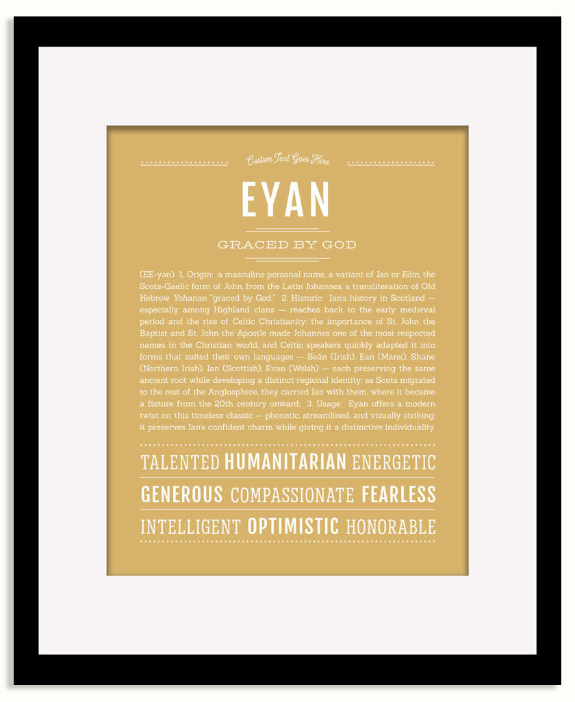 Frame Options | Matte Gold | Black Frame, Matted