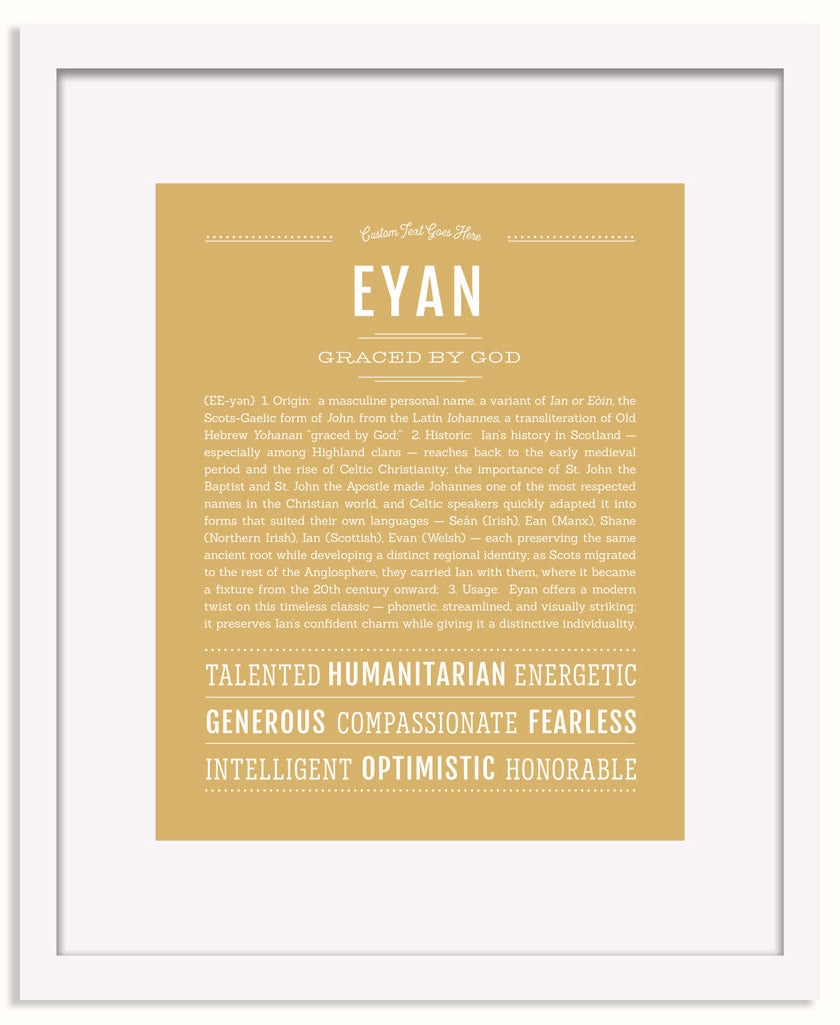 Frame Options | Matte Gold | White Frame, Matted