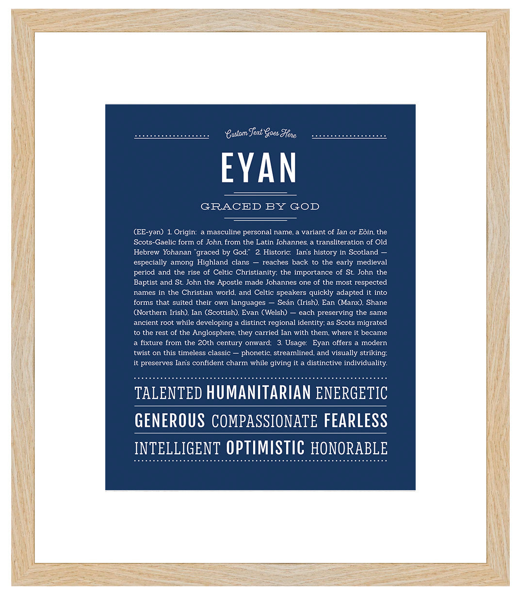 Frame Options | Midnight Blue | Maple Frame, Matted