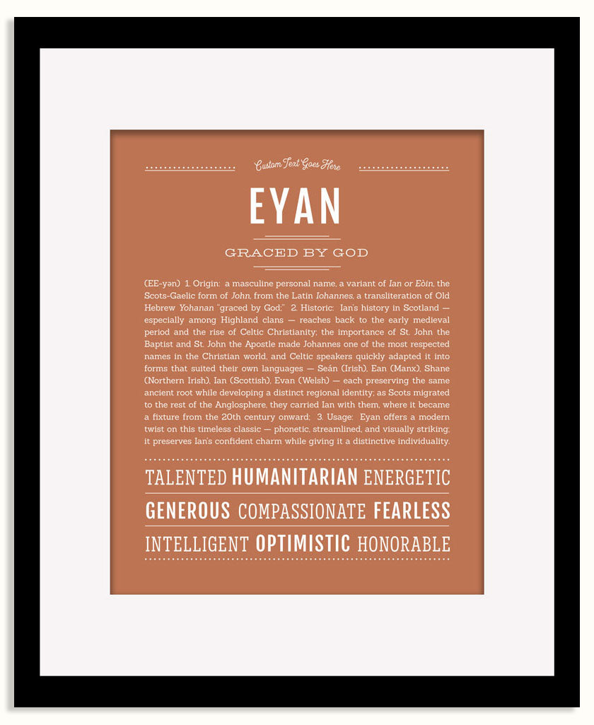 Frame Options | Terra Cotta | Black Frame, Matted