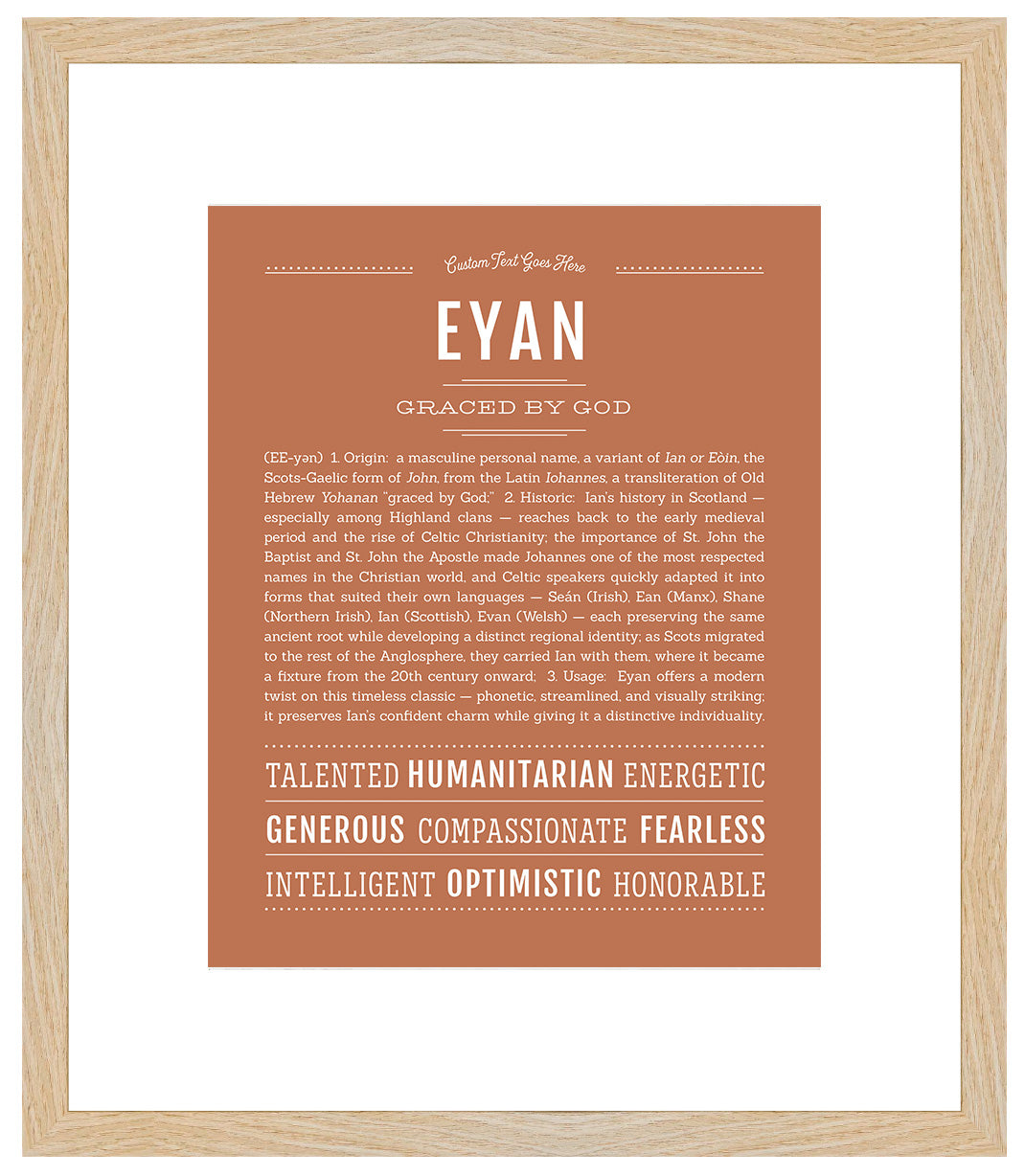 Frame Options | Terra Cotta | Maple Frame, Matted