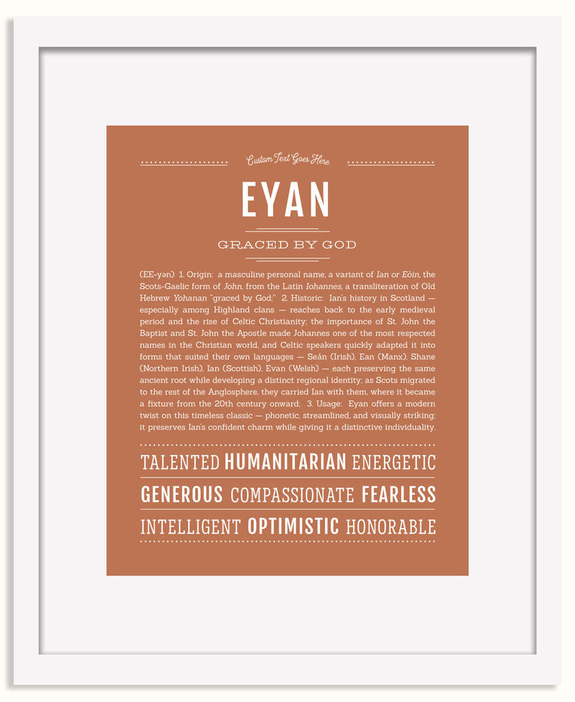 Frame Options | Terra Cotta | White Frame, Matted
