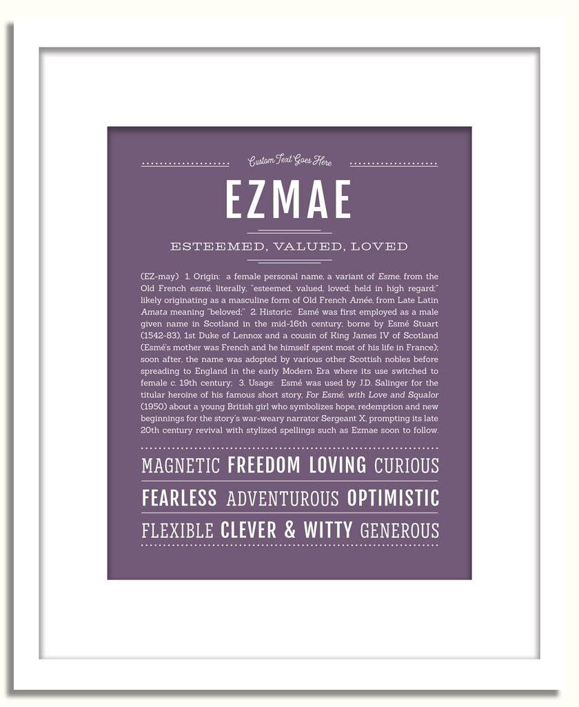 Frame Options | Deep Purple | White Frame, Matted