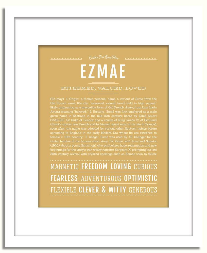 Frame Options | Matte Gold | White Frame, Matted