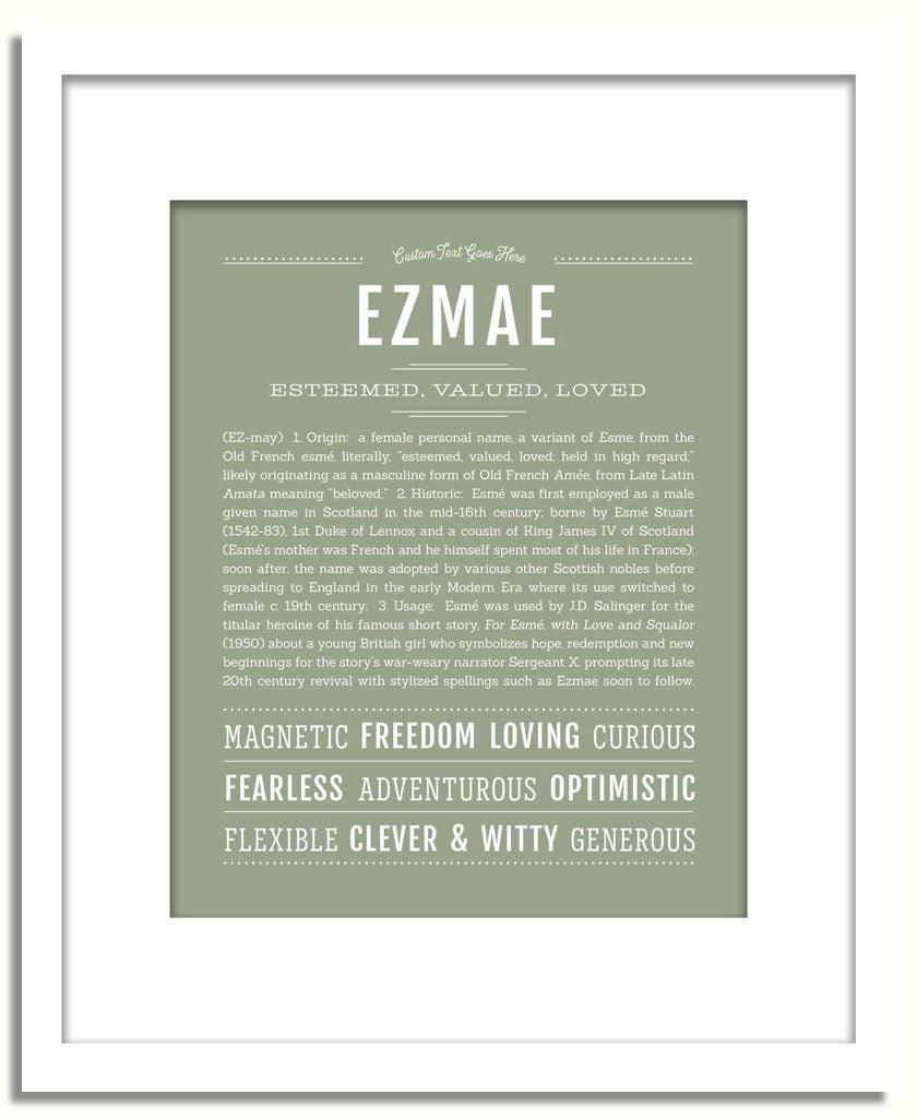 Frame Options | Sage | White Frame, Matted