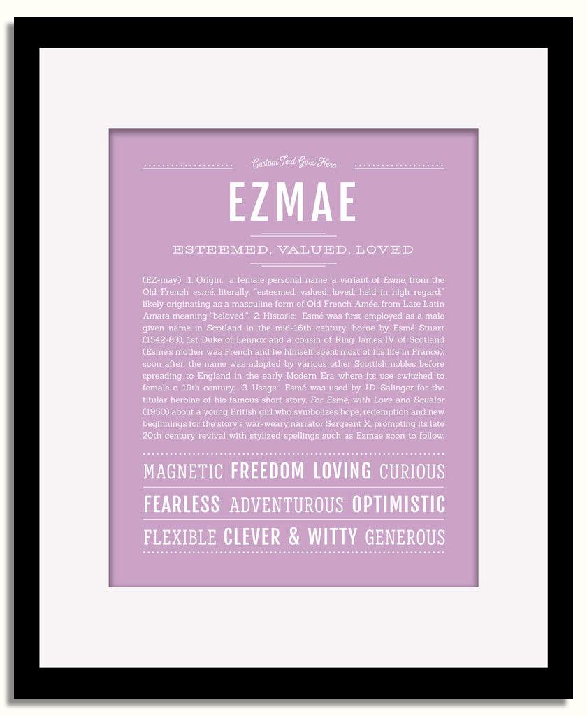 Frame Options | Lilac | Black Frame, Matted