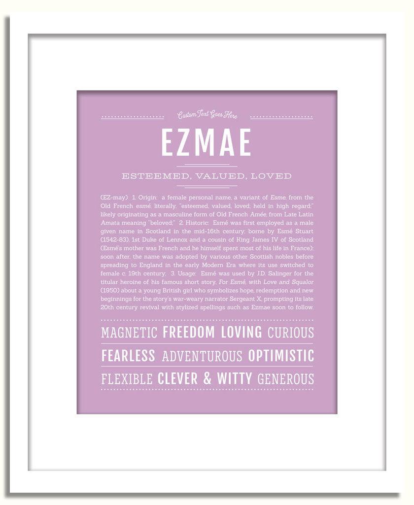 Frame Options | Lilac | White Frame, Matted