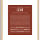 Ezme | Name Art Print