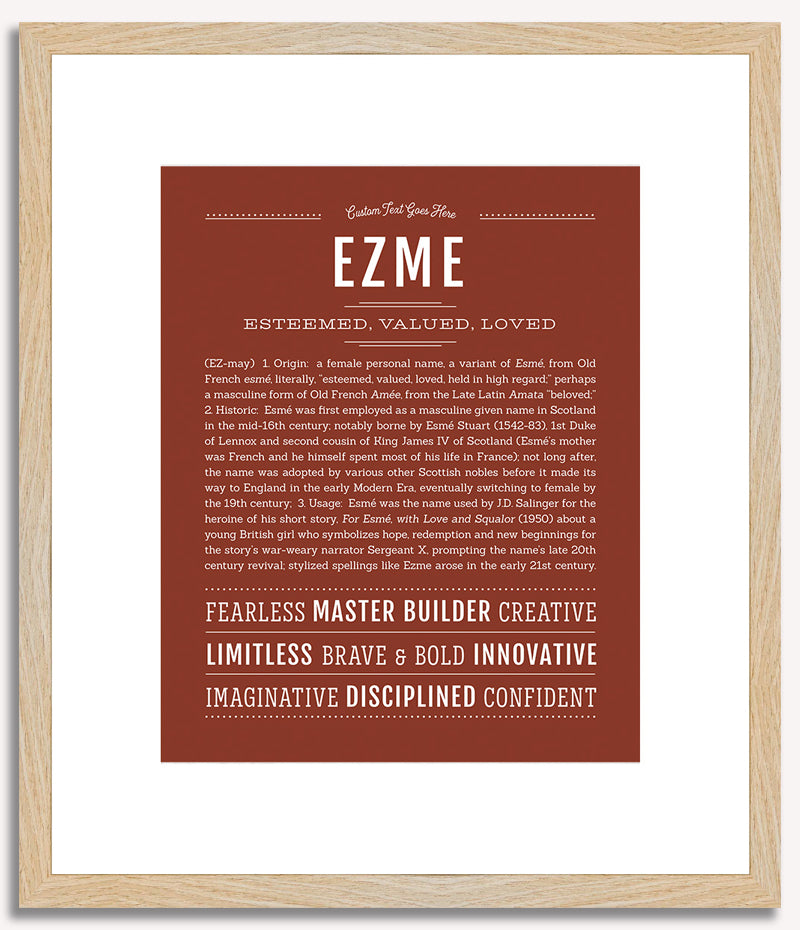 Ezme | Name Art Print