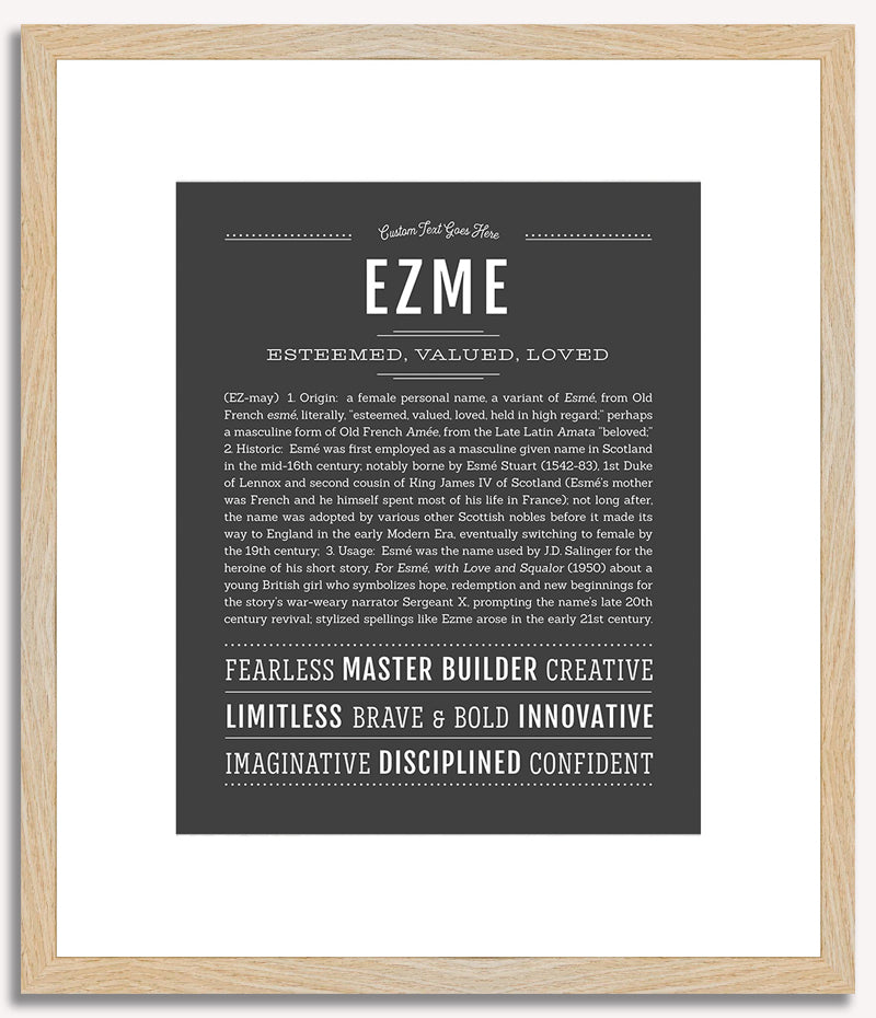 Ezme | Name Art Print