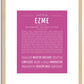 Ezme | Name Art Print