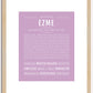 Ezme | Name Art Print