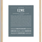 Ezme | Name Art Print