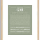 Ezme | Name Art Print