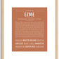 Ezme | Name Art Print