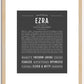 Ezra (female) | Name Art Print