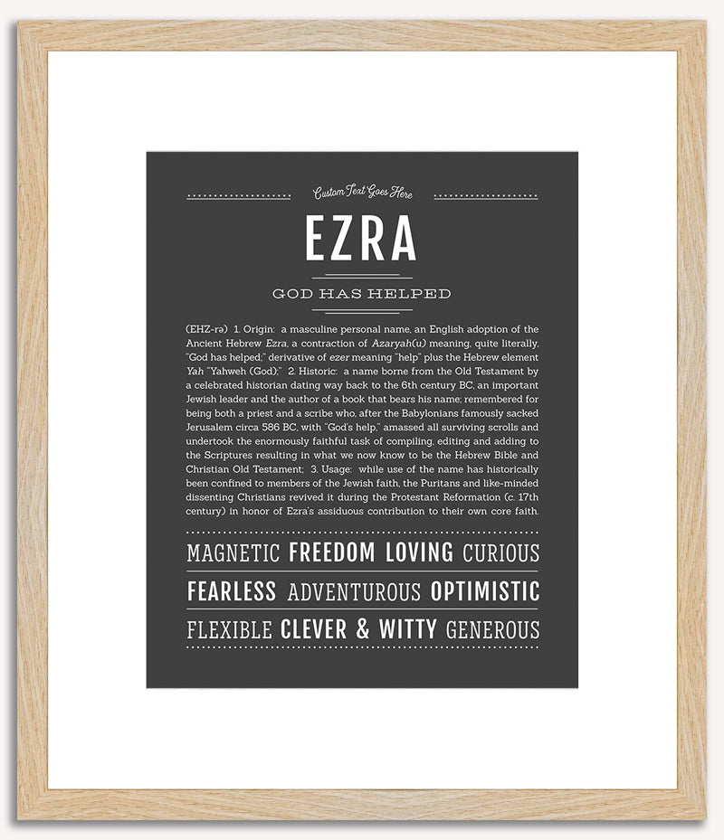 Ezra (male) | Name Art Print