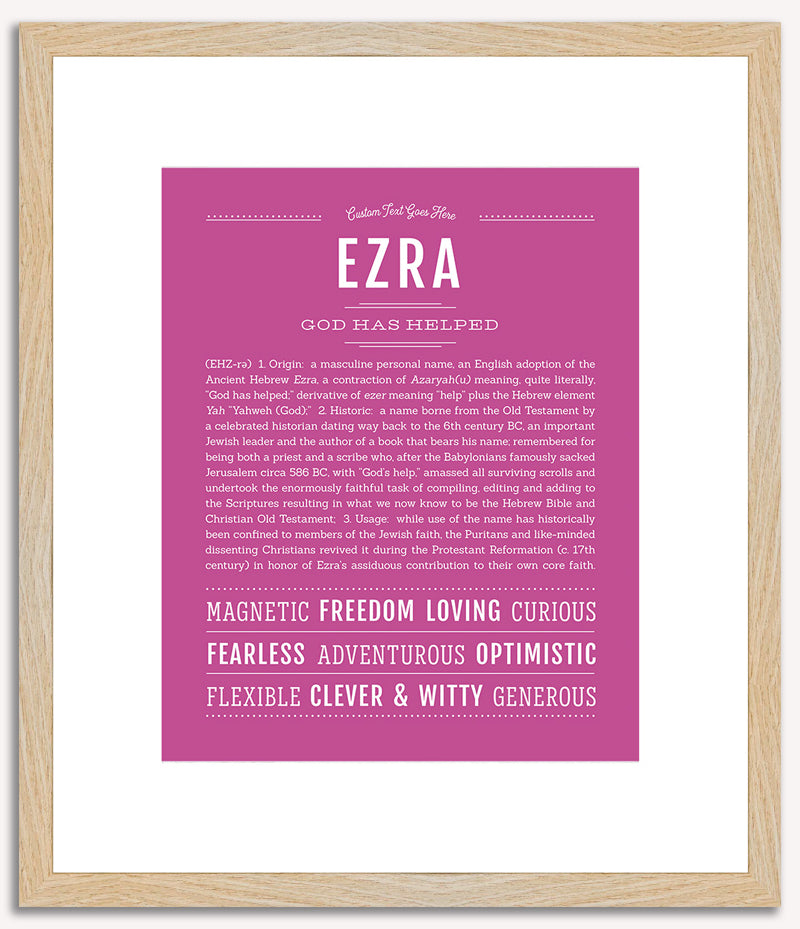 Ezra (male) | Name Art Print