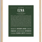 Ezra (female) | Name Art Print