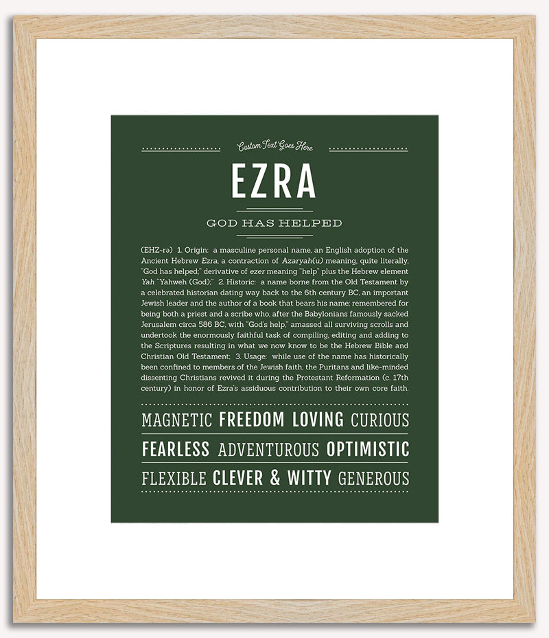 Ezra (male) | Name Art Print