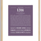 Ezra (female) | Name Art Print