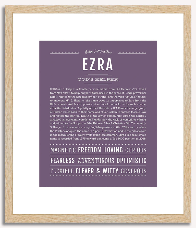 Ezra (female) | Name Art Print