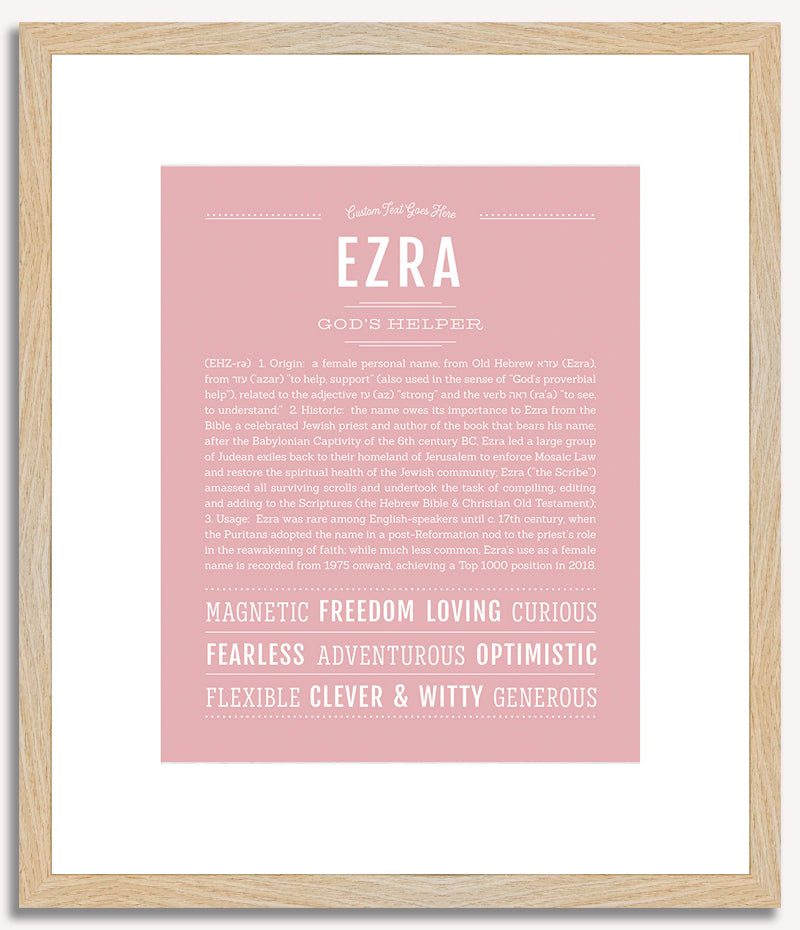 Ezra (female) | Name Art Print