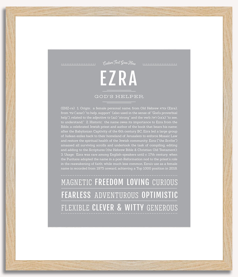 Ezra (female) | Name Art Print