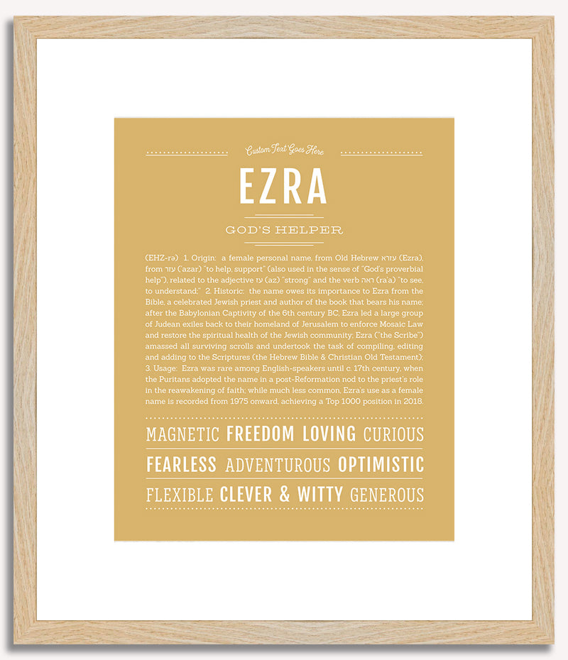 Ezra (female) | Name Art Print