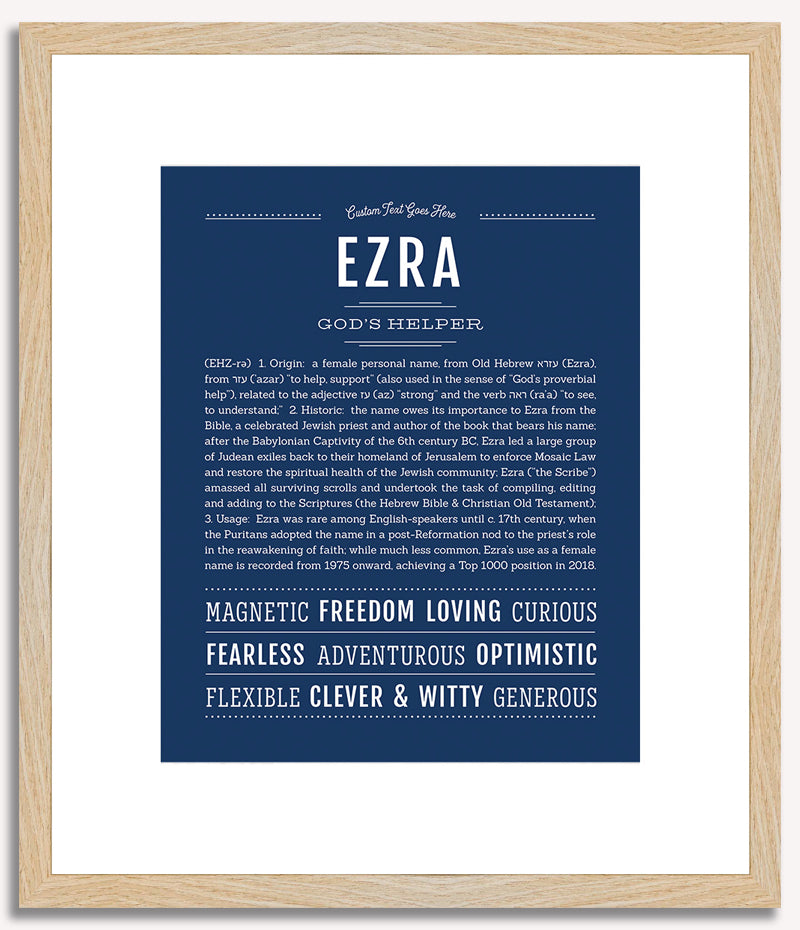 Ezra (female) | Name Art Print