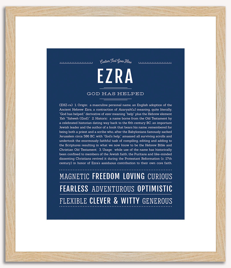 Ezra (male) | Name Art Print